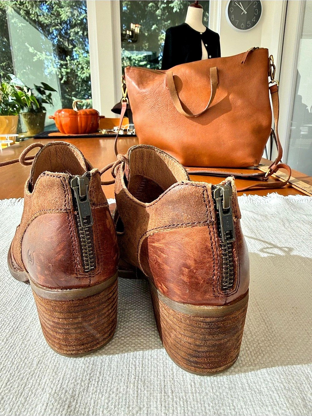Born Leather Ankle Boots Brown - Picture 5 of 10